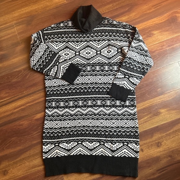 LOFT Abstract Sweater Dress Size Large - Picture 1 of 6